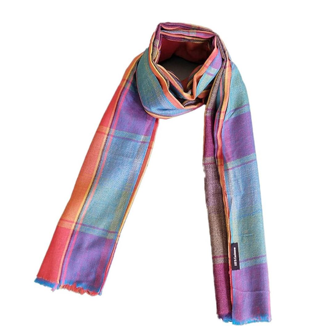 Checkered Cashmere Scarf