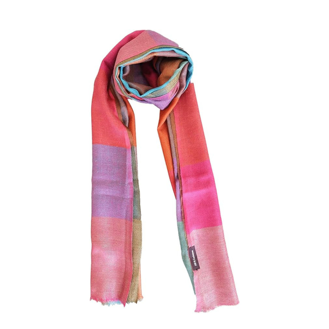 Checkered Cashmere Scarf